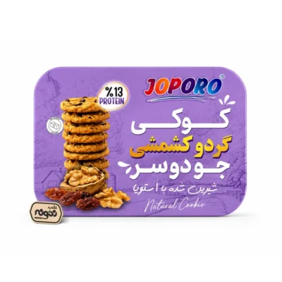 کوکی رژیمی پروتئینه گردو کشمشی(بدون شکر)